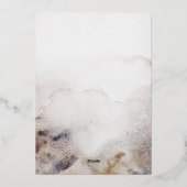 Eenvoudige Conch Seashell Sandy Beach Folie Uitnodiging (Achterkant)