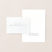 Eenvoudige condoleances en sympathie folie kaarten (Display)