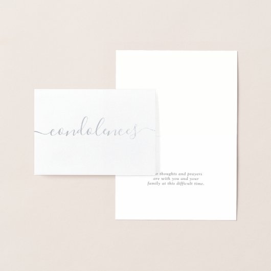 Eenvoudige condoleances en sympathie folie kaarten (Display)