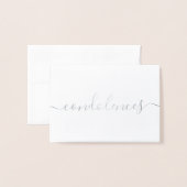 Eenvoudige condoleances en sympathie folie kaarten (Voorkant met envelop)