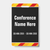 Eenvoudige "Conference Volunteer"-badge Badge (Achterkant)