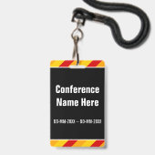 Eenvoudige "Conference Volunteer"-badge Badge (Achterkant met lanyard)