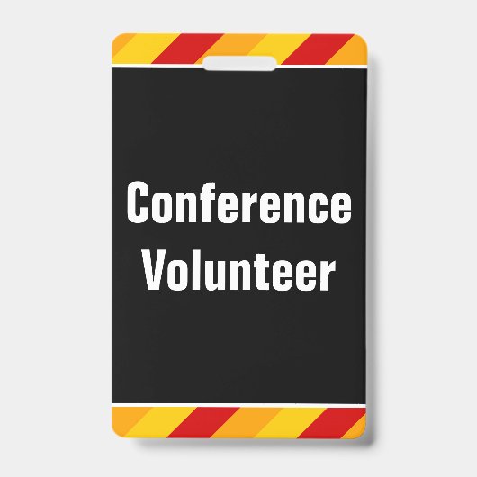Eenvoudige "Conference Volunteer"-badge Badge (Voorzijde)