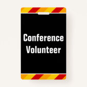 Eenvoudige "Conference Volunteer"-badge Badge (Voorkant)