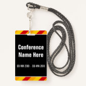 Eenvoudige "Conference Volunteer"-badge Badge (Achterkant met draagriem)