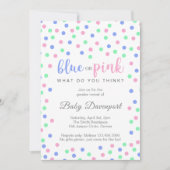 Eenvoudige Confetti Cute Gender onthulling Kaart (Voorkant)