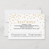 EENVOUDIGE CONFETTI RSVP leuke glamour gouden glit (Voorkant)