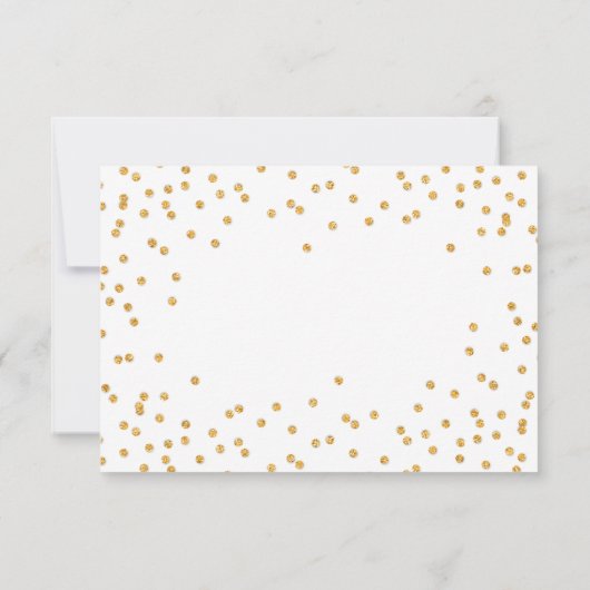 EENVOUDIGE CONFETTI RSVP leuke glamour gouden glit (Achterkant)