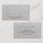 Eenvoudige constructie van grijze vertoon visitekaartje (Voorkant / Achterkant)