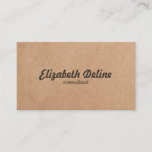 Eenvoudige consultant voor E-legant Kraft Paper Visitekaartje (Voorkant)
