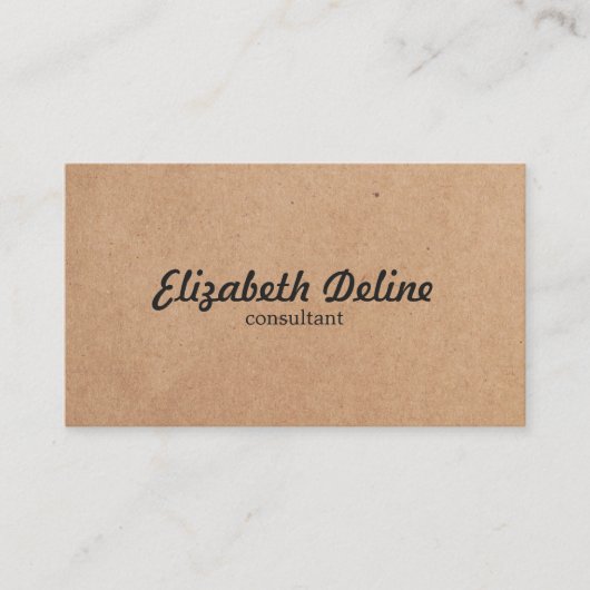 Eenvoudige consultant voor E-legant Kraft Paper Visitekaartje (Voorkant)