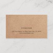 Eenvoudige consultant voor E-legant Kraft Paper Visitekaartje (Achterkant)