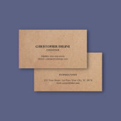 Eenvoudige consultant voor E-legant Kraft Paper Visitekaartje