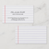 Eenvoudige consultant voor papier met klassieke sc visitekaartje (Voorkant / Achterkant)