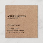 Eenvoudige consultant voor predikaat met predikaat vierkante visitekaartje (Voorkant)