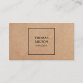 Eenvoudige consultant voor predikaat met predikaat visitekaartje (Voorkant)