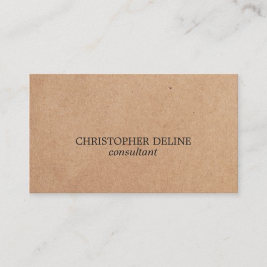 Eenvoudige consultant voor predikaat met predikaat visitekaartje (Voorkant)