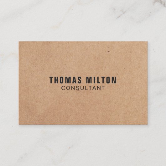 Eenvoudige consultant voor predikaat met predikaat visitekaartje (Voorkant)