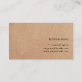 Eenvoudige consultant voor predikaat met predikaat visitekaartje (Achterkant)