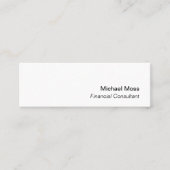 Eenvoudige consultant zwart wit mini visitekaartje (Voorkant)