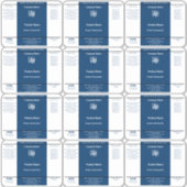 Eenvoudige Container Blauw Wit Zwart Product Label (Voorkant)