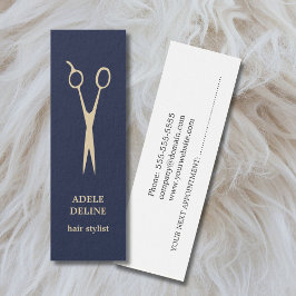 Eenvoudige Cool Blue Hair Stylist-Benoemkaart Mini Visitekaartjes