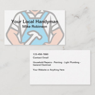 Eenvoudige Cool Handyman Visitekaartjes