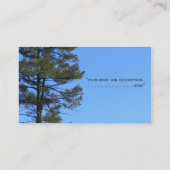 Eenvoudige, coole evergroene dennenboom in de luch visitekaartje (Achterkant)