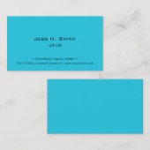 Eenvoudige, coole hemelblauwe visitekaartjes. visitekaartje (Voorkant / Achterkant)