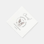 Eenvoudige Corgi Hond Bruiloft Cocktail servetten (Hoek)