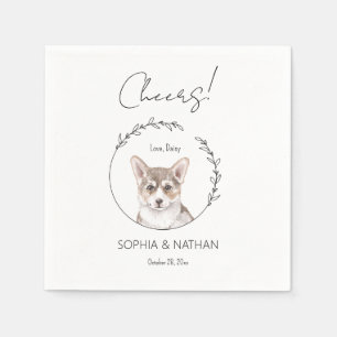 Eenvoudige Corgi Hond Bruiloft Cocktail servetten