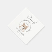 Eenvoudige Corgi Hond Bruiloft Cocktail servetten (Hoek)