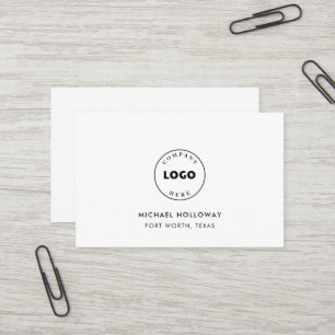 Eenvoudige Corporate Logo Modern Zwart Wit Visitekaartje