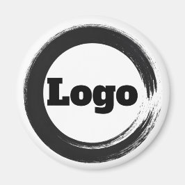 Eenvoudige Corporate Promotie Zwart Wit Merk Logo Magneet