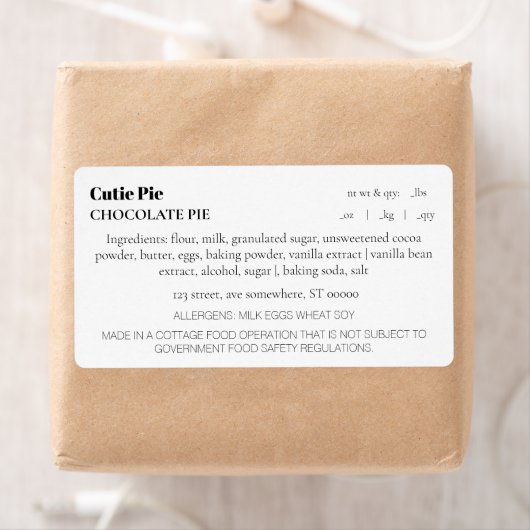 Eenvoudige Cottage Law Labels (Insitu)