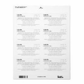 Eenvoudige Cottage Law Labels (Full Sheet)