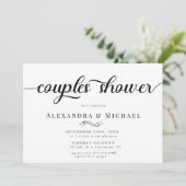 Eenvoudige Couples Bruiloftsfeest Kaart (Staand voorkant)