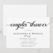 Eenvoudige Couples Bruiloftsfeest Kaart (Voorkant / Achterkant)