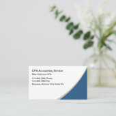 Eenvoudige CPA Accountant Visitekaartjes Nieuw (Staand voorkant)
