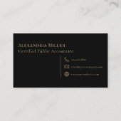 Eenvoudige CPA van zwarte accountant Visitekaartje (Voorkant)