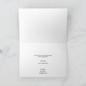 Eenvoudige Cream Beige Business logo Custom Bedankkaart (Binnen)