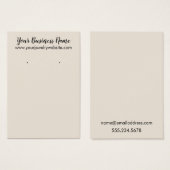 Eenvoudige Cream Earder Holder Display Cards Visitekaartje (Voorkant /achterkant)