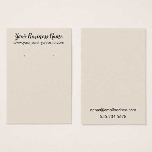 Eenvoudige Cream Earder Holder Display Cards Visitekaartje (Voorkant /achterkant)