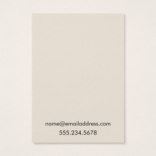 Eenvoudige Cream Earder Holder Display Cards Visitekaartje (Achterkant)