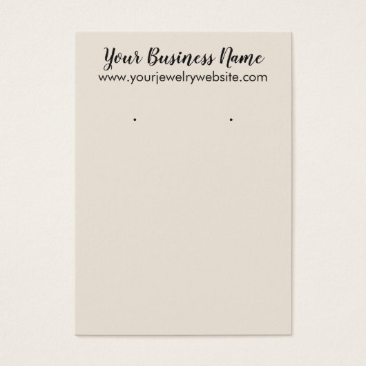 Eenvoudige Cream Earder Holder Display Cards Visitekaartje (Voorkant)