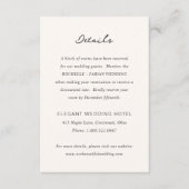 Eenvoudige Cream Elegant Wedding Informatiekaartje (Voorkant)