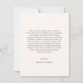 Eenvoudige Cream Foto Elegante bruiloft Bedankkaart (Achterkant)