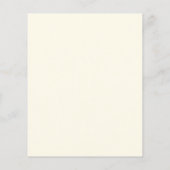 Eenvoudige Cream Monogram Budget Huwelijksuitnodig (Achterkant)