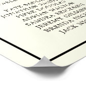 Eenvoudige Cream Monogram Elegante bruiloft Poster (Hoek)