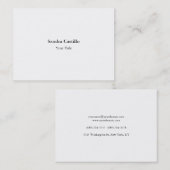 Eenvoudige, creatieve, witte kleur visitekaartje (Voorkant / Achterkant)